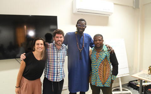 Gruppenbild der WAMBIAN Gründer*innen Dr. Elena Ramacha, Dr. Peran Hayes, Dr. Alassane Mbengue und Dr. Yaw Aniweh